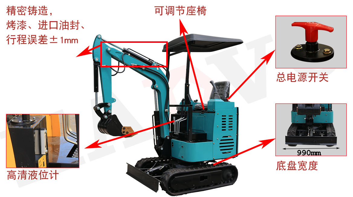 KV15B小型挖掘機(jī)標(biāo)準(zhǔn)配置 KV15B小型挖掘機(jī)標(biāo)準(zhǔn)配置