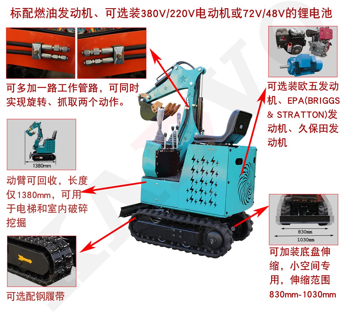 KV09小型挖掘機可選配置