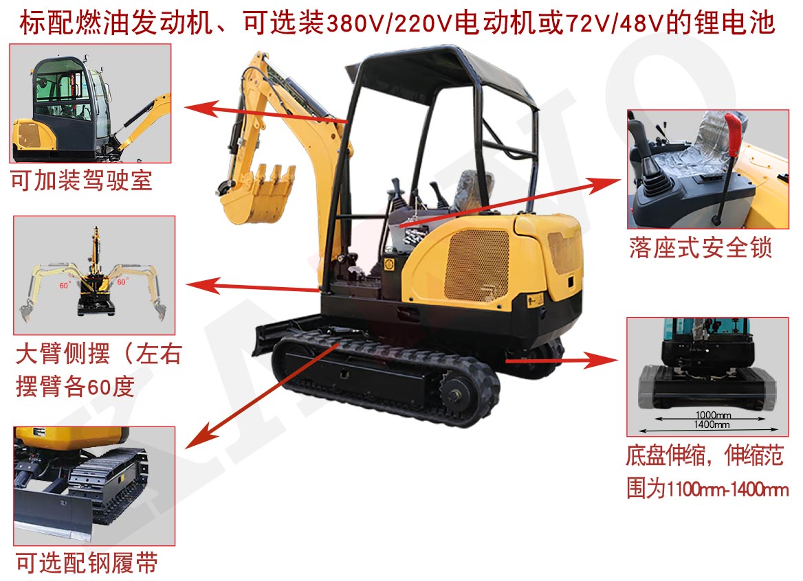 KV20S小型挖掘機可選配置