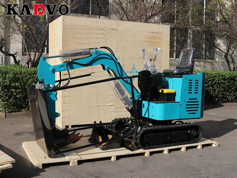 凱迪沃重工1臺KV12小型挖掘機出口到意大利